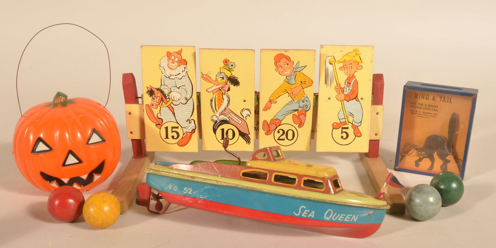 Collection of Toys, Halloween, Sea Queen Tin Boat (1 of 5)