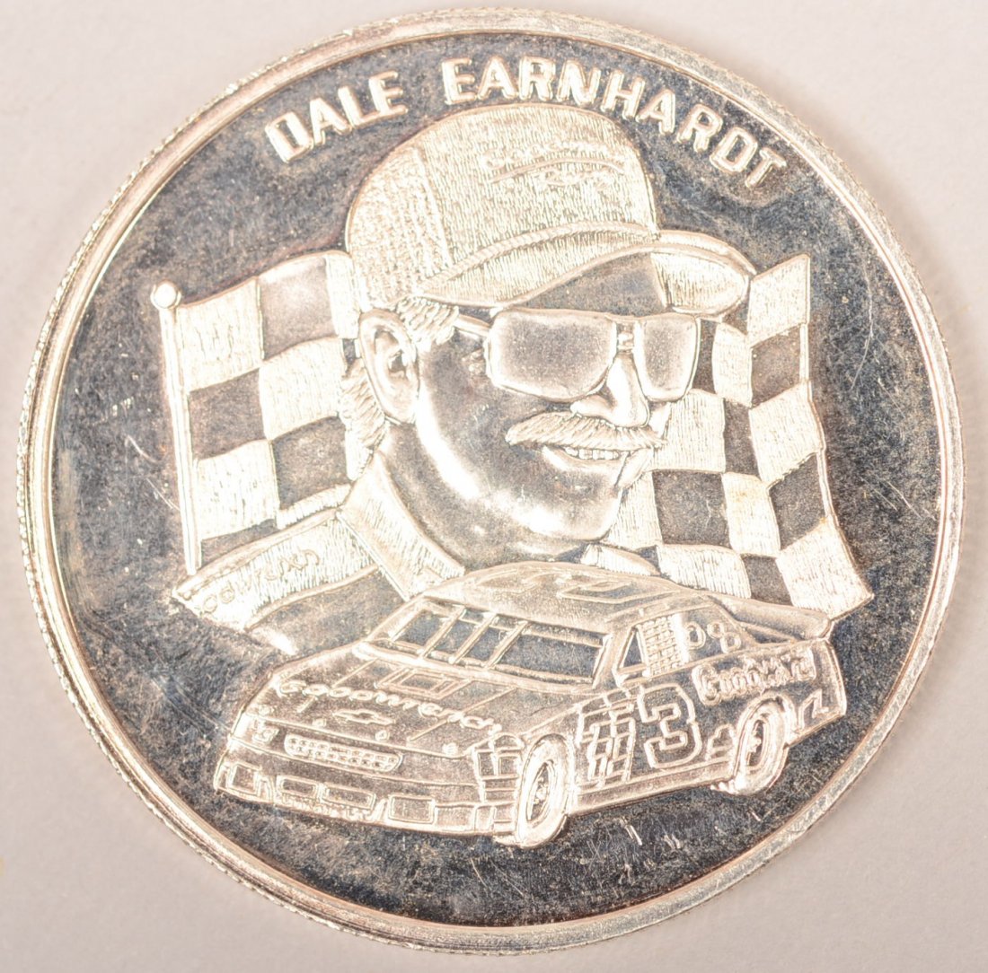 1 TROY OZ DALE EARNHARDT SILVER COIN: 1 TROY OZ DALE EARNHARDT SILVER COIN