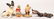 153. Four Pieces of Painted Cast Iron Figural. French