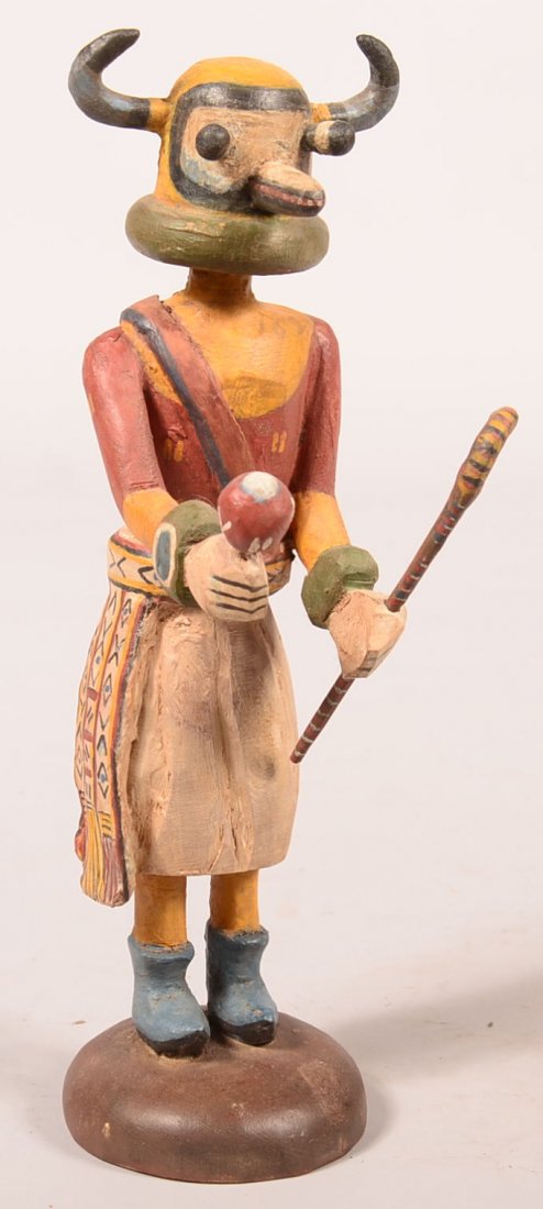 Jay Miles Wooden Cucina Doll Sculpture. Carved and: Jay Miles Wooden Cucina Doll Sculpture. Carved and polychrome painted, dated 2008, 13-1/4"h. Condition: Very good.