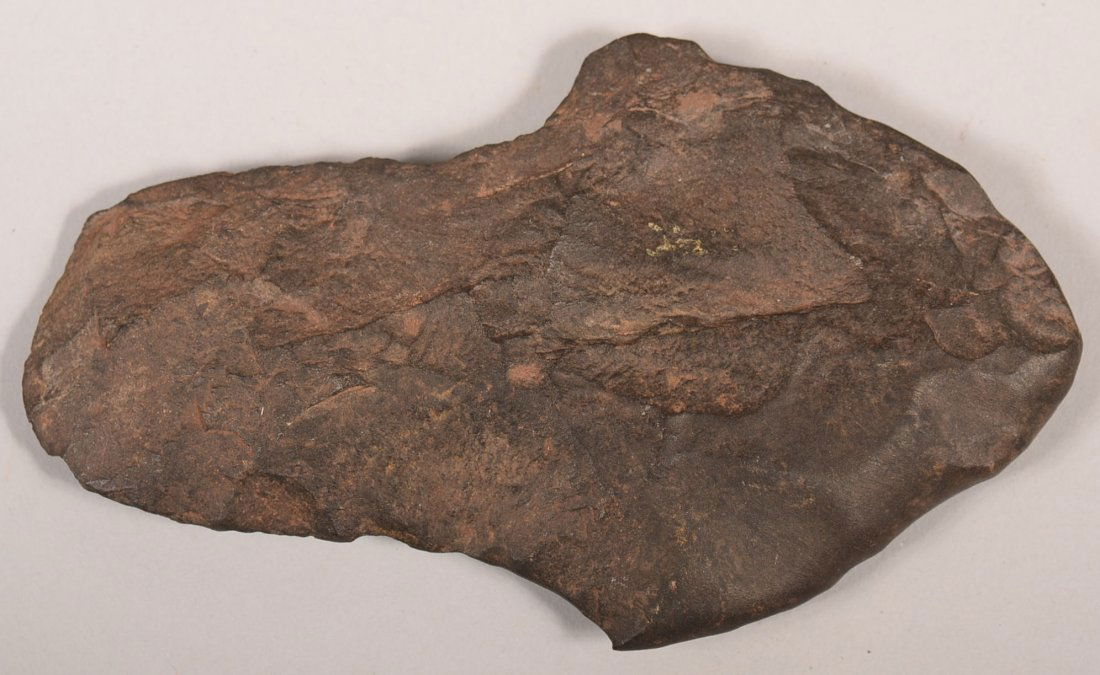 A pre-historic Indian hoe found by James Welch in S.E.: A pre-historic Indian hoe found by James Welch in S.E. Oklahoma - shows use polish