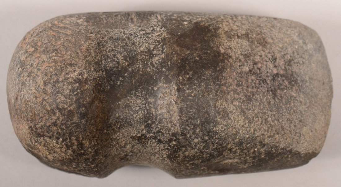 An ancient 3/4 groove stone axe head 4 1/2" long: An ancient 3/4 groove stone axe head 4 1/2" long