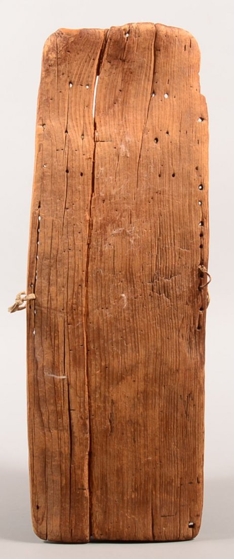 An Antique hand-hewn Pueblo Indian cradle board: An Antique hand-hewn Pueblo Indian cradle board