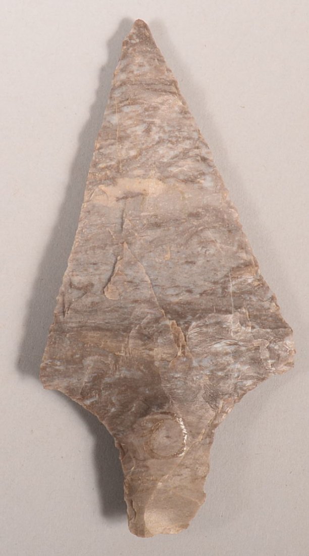 An ancient "Ashtabula" 4 1/4" x 2 1/4" - grey flint, ex: An ancient "Ashtabula" 4 1/4" x 2 1/4" - grey flint, ex Sisemore coll.