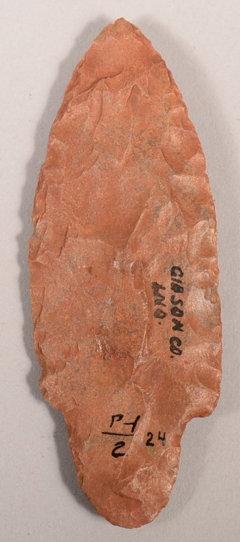 A 3 7/8" "Mason" type point from Gibson So. Indiana -: A 3 7/8" "Mason" type point from Gibson So. Indiana - ex Sisemore coll.
