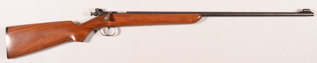 CR. Remington model 41-P Targetmaster single shot bolt: CR. Remington model 41-P Targetmaster single shot bolt action rifle, 22 rf, 27" barrel, sn 178372 with a rear peep sight having (2) apperature disks and the a hooded front sight with a replaceable pos