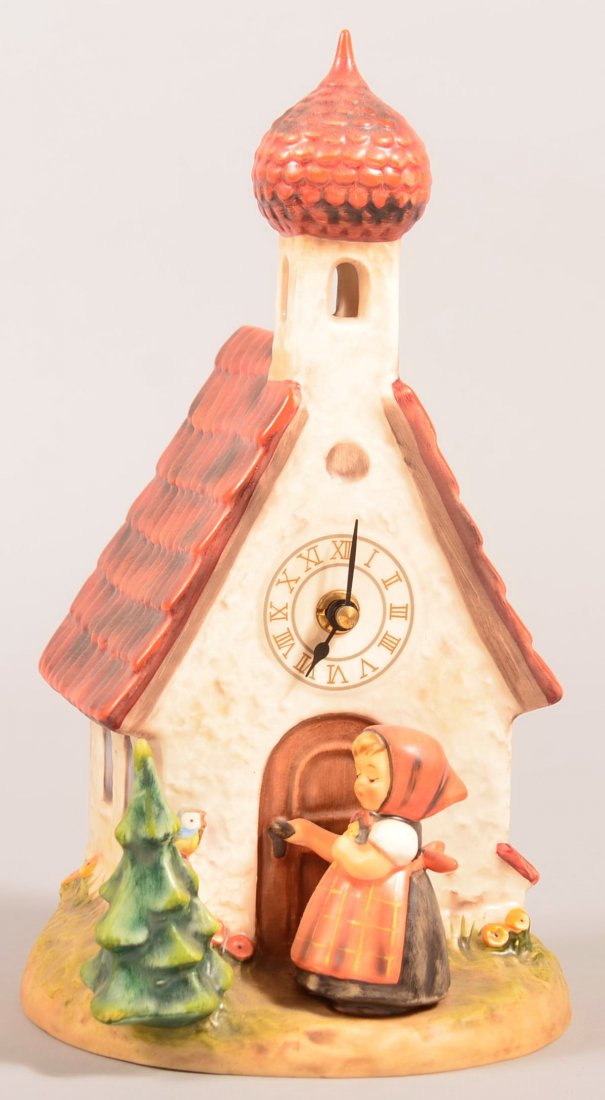 Hummel Figure; "Chapel Time Clock" with original Box. (: Hummel Figure; "Chapel Time Clock" with original Box. ( Century Collection 1986), Tmk-6, 11-1/4"h. Condition: Excellent.