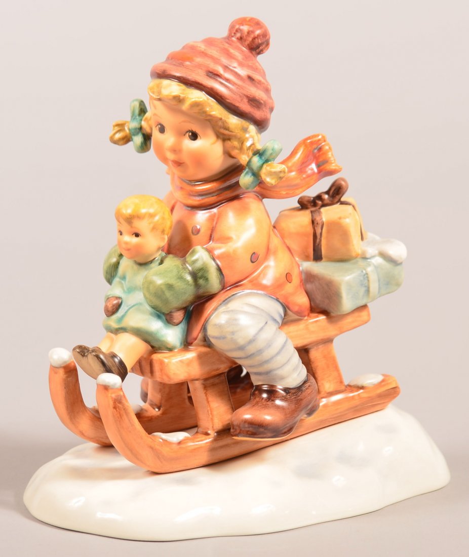 Hummel Figure; "Christmas Delivery" with Original Box.: Hummel Figure; "Christmas Delivery" with Original Box. ( First Issue 1997),Tmk-7, 5-3/4"h. Condition: Excellent.