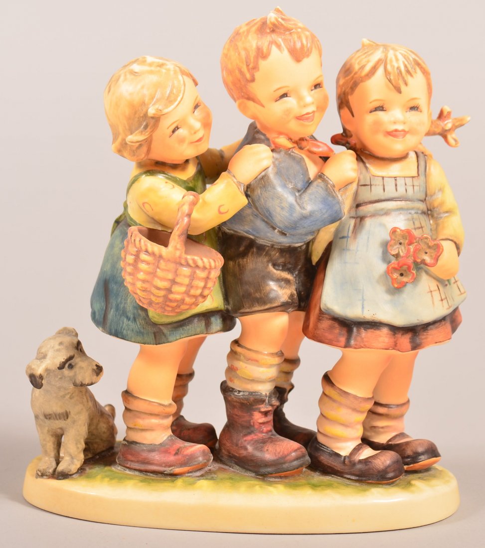 Hummel Figure; "Follow the Leader" with Original Box.: Hummel Figure; "Follow the Leader" with Original Box. Tmk-5, # 369, 7"h. Condition: Very good with nip on base.