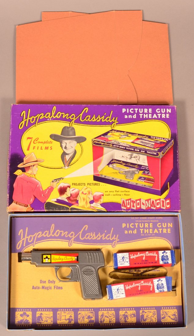 Hopalong Cassidy Picture Gun and Theatre: Hopalong Cassidy Picture Gun and Theatre. Model No. 492 Stephens Products Co. Inc. Middletown, Conn. Condition: Very good.