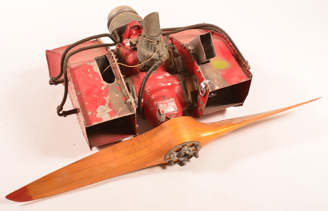 McCulloch Model 4318-B Two-stroke Engine.: McCulloch Model 4318-B Small Four Cylinder Horizontally Opposed Two-stroke Engine. Popular for use in various small autogyros, such as the Bensen B-8M and Wallis WA-116. Mounted with 43" wooden propel