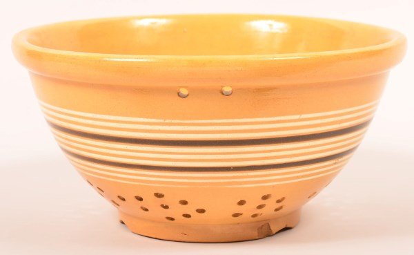 Yellowware Colander Band Decoration. (1 of 3)