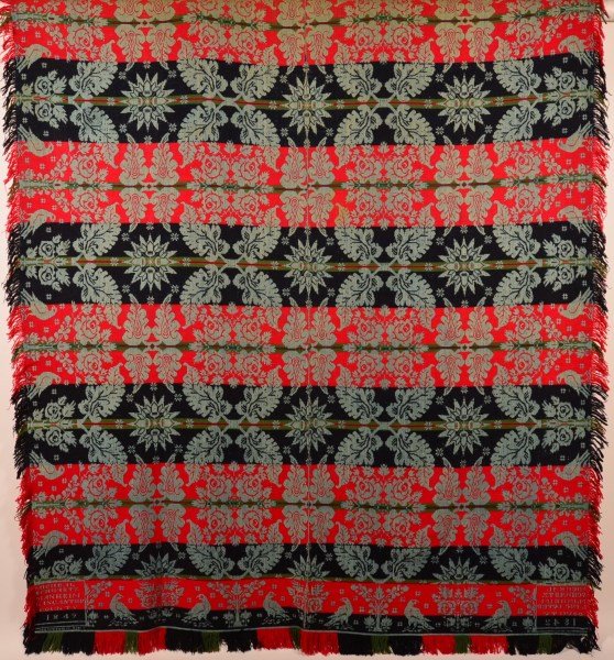 Four Color Lancaster County Jacquard Coverlet. (1 of 5)