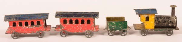 German Tin Passenger train Set. (1 of 5)