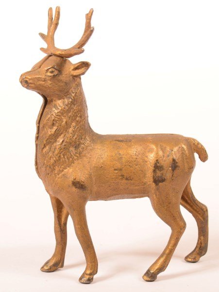 Cast Iron Small Elk Still Bank by A.C. Williams. (1 of 2)