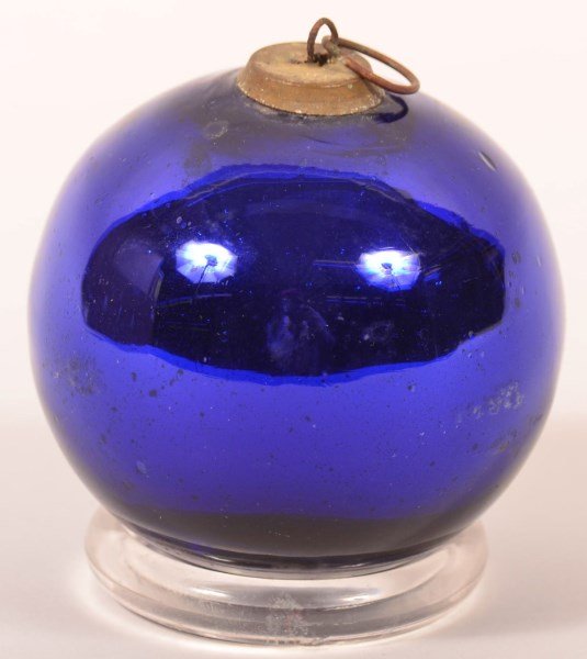 Cobalt Blue Ball Form German Kugel. (1 of 3)