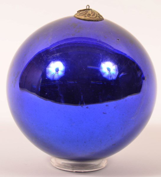 Cobalt Blue Ball Form German Kugel. (1 of 3)