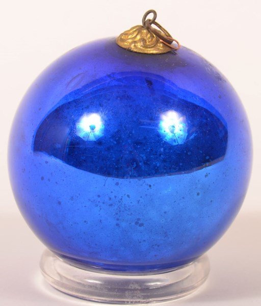 Cobalt Blue Ball Form German Kugel. (1 of 3)