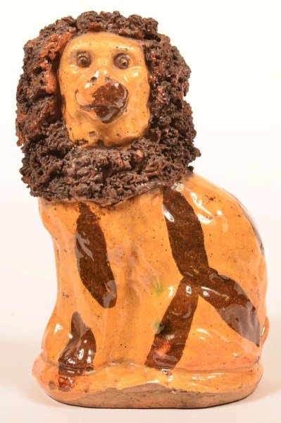 Glazed Earthenware Lion Form Still Bank. (1 of 3)