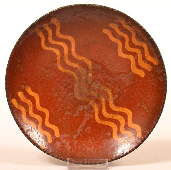 Pennsylvania Yellow Slip Decorated Plate. (1 of 2)