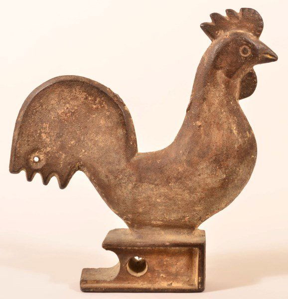 Cast Iron Rooster Wind Mill Weight. (1 of 3)