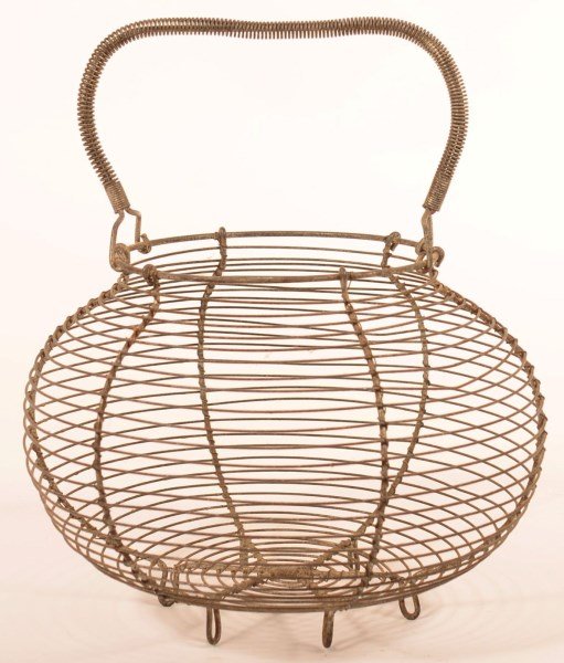 19th Century Wire Onion Basket. (1 of 2)