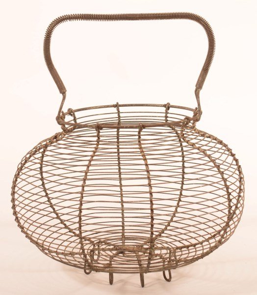 19th Century Wire Onion Basket. (1 of 2)