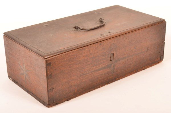 18th Century Walnut Lock Box. (1 of 5)