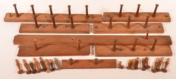 Lot of Various Shaker Peg Racks and Loose Pegs. (1 of 1)
