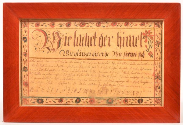 19th Century Southeastern PA Fraktur Vorschrift. (1 of 4)