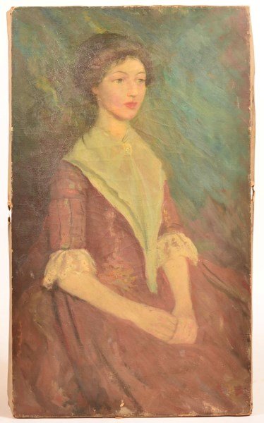 Schoonover Oil on Canvas Portrait of a Woman. (1 of 4)