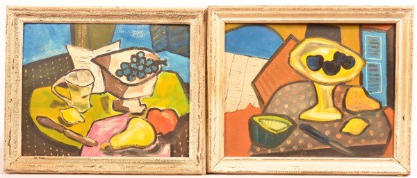 Pair Oil on Board Fruit Still Life Paintings. (1 of 4)
