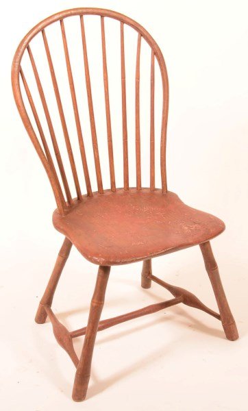 PA Windsor Bow Back Side Chair Signed A. Steel. (1 of 4)