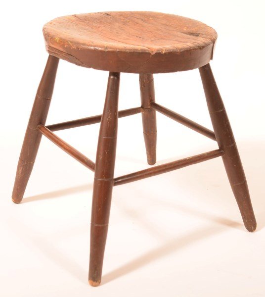 Pennsylvania Windsor 19th Century Mixed Wood Stool (1 of 2)