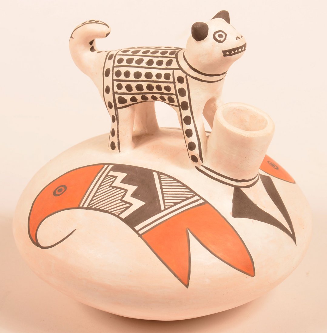 Acoma Pottery Water Jar, signed Ethel. (1 of 3)