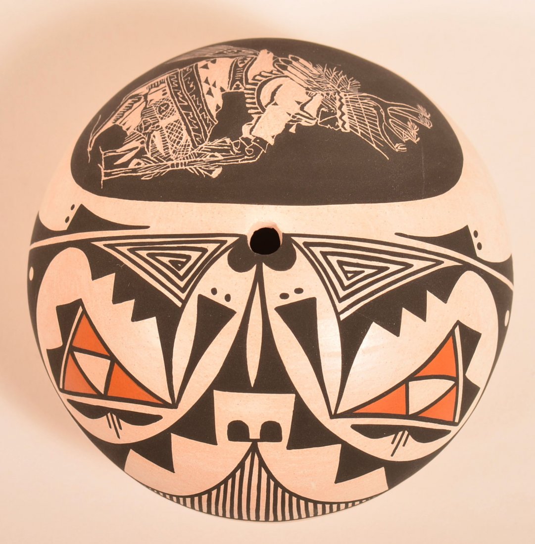 Acoma Pottery Seed Jar, signed and dated. (1 of 4)
