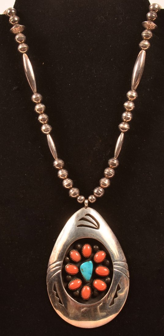 Navajo Silver Necklace (1 of 5)