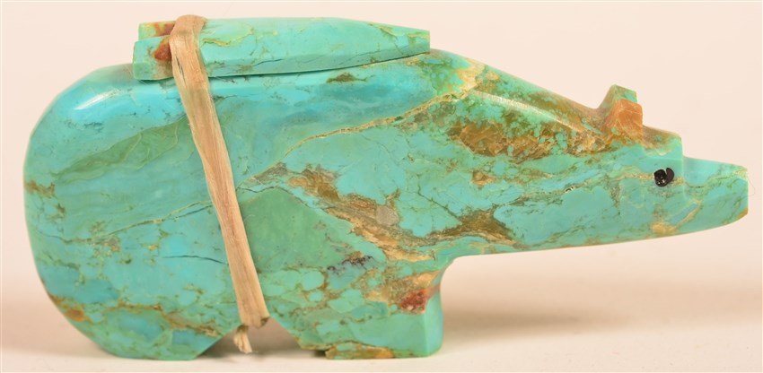 Zuni Fetish Turquoise Bear (1 of 2)