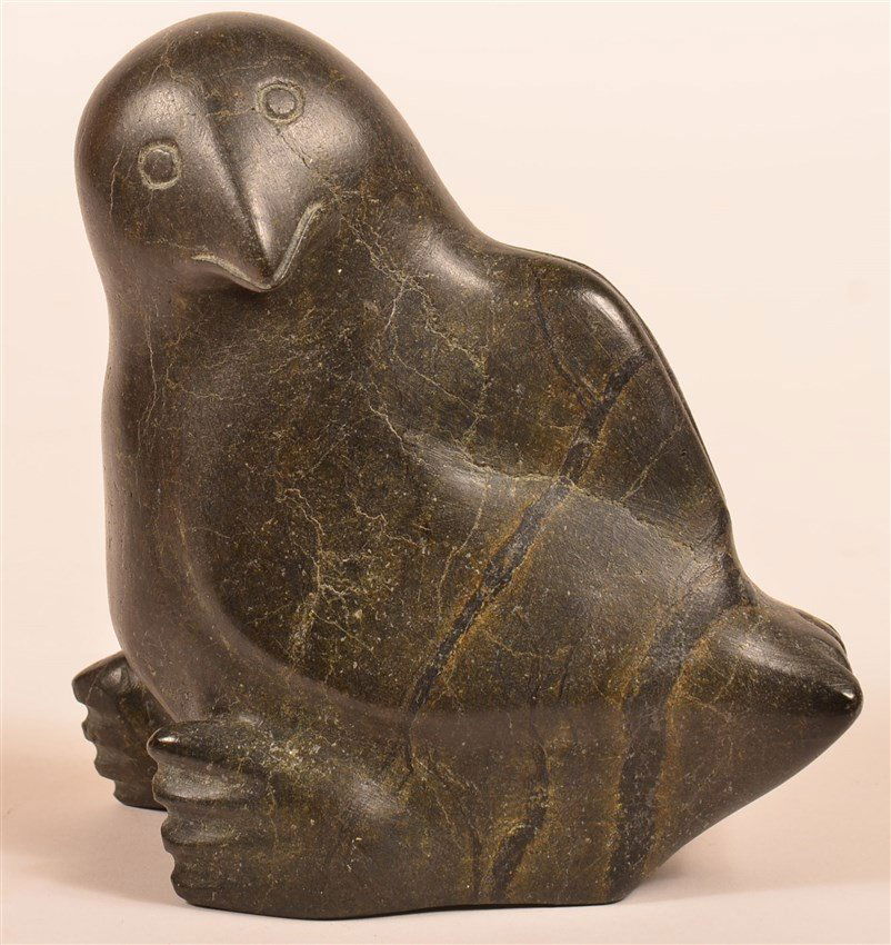 Large Black Carved Sea Bird (1 of 3)