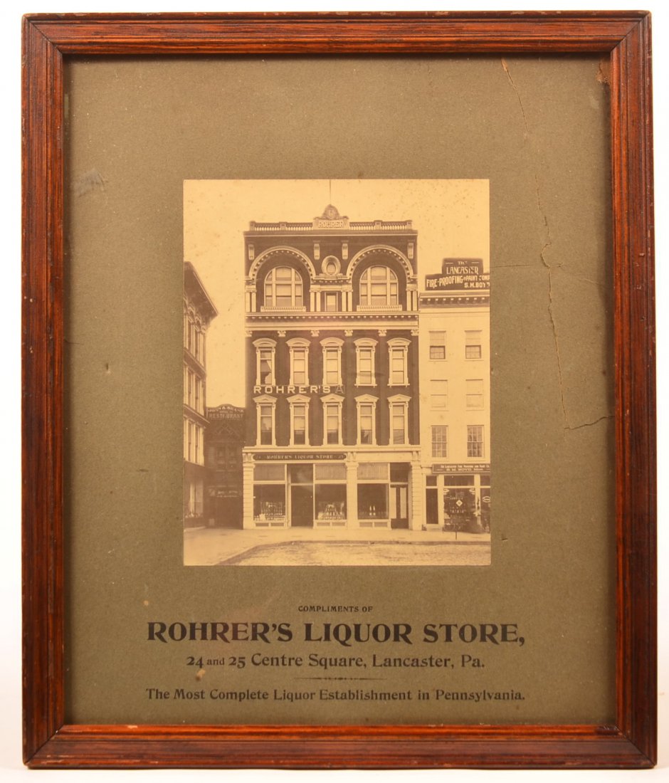 Rohrer's Liquor Store Framed Picture, Lanc., PA. (1 of 4)