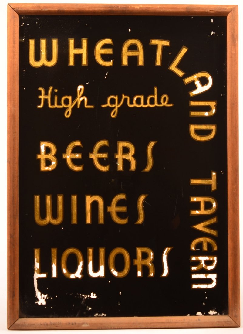 Wheatland Tavern Glass Sign, Lancaster, PA. (1 of 3)