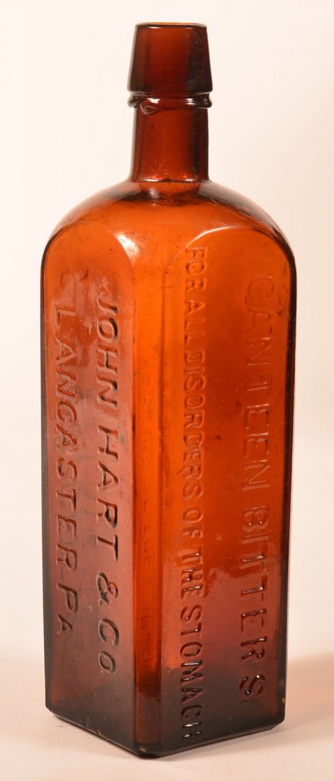 VERY RARE John Hart  Canteen Bitters, Lanc., PA. (1 of 4)