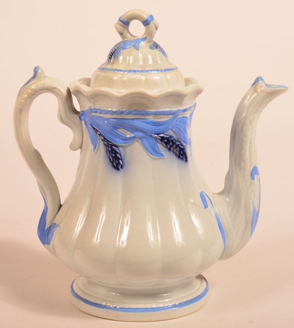 Ironstone China Blue Wheat Pattern Coffee Pot. (1 of 3)