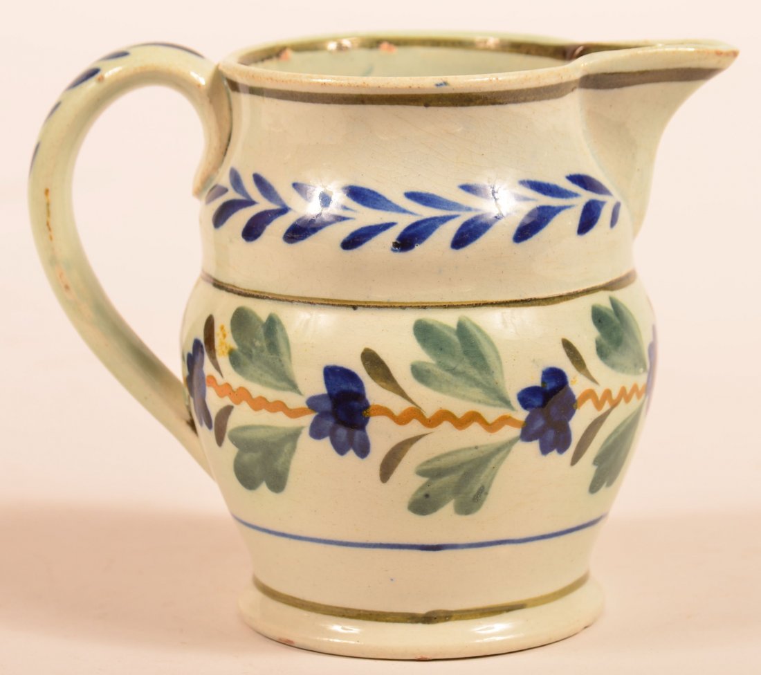 Leeds Soft Paste China Cream Pitcher. (1 of 4)
