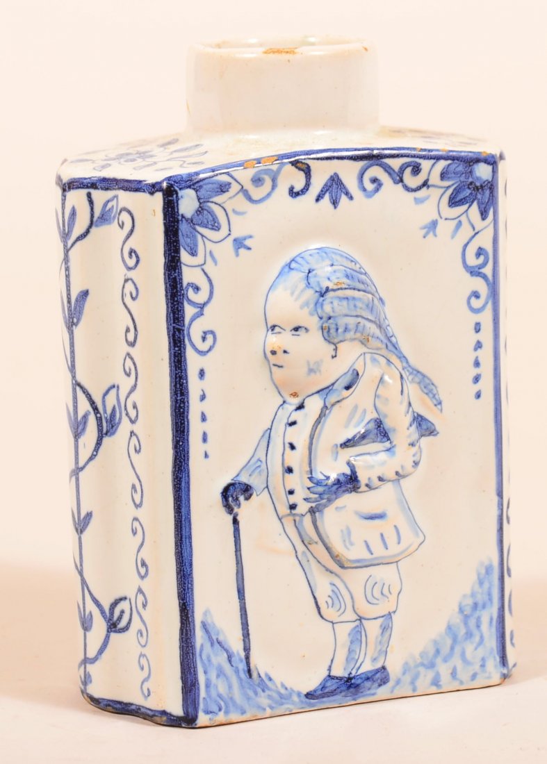 French Faience Earthenware Tea Caddy (1 of 4)