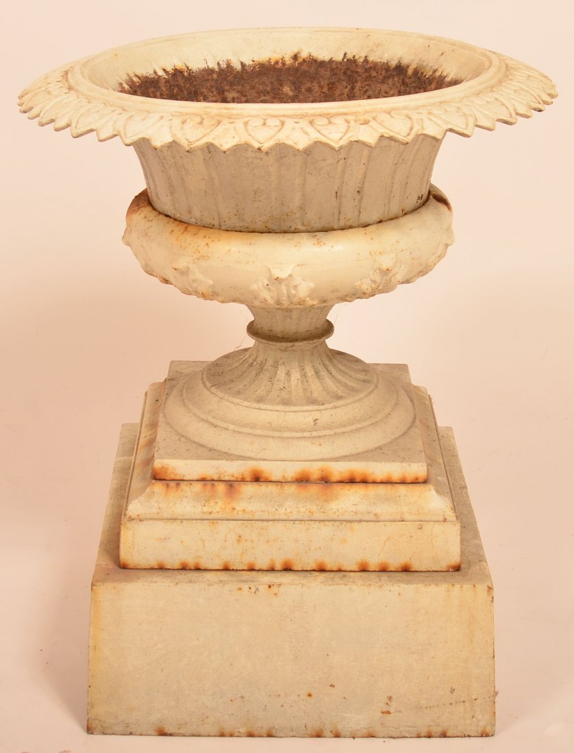Victorian Era Cast Iron Urn Planter. (1 of 3)
