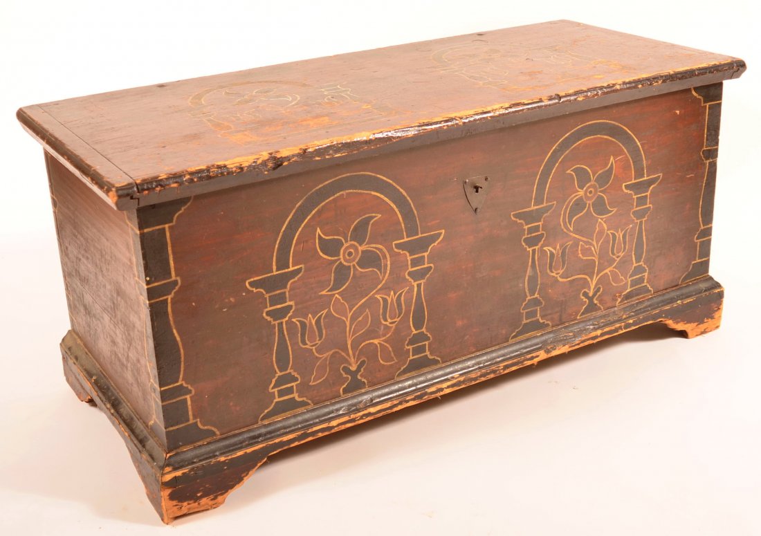 Berks County, PA Paint Decorated Dower Chest. (1 of 4)