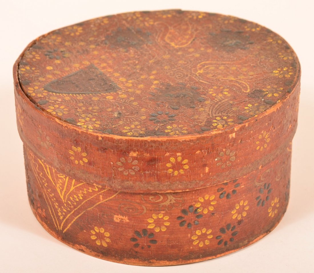 Finely Paint Decorated Bentwood Pantry Box. (1 of 5)