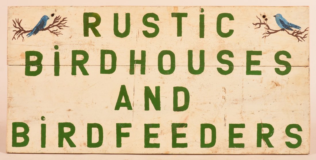 "Bird Houses and Bird Feeders" Painted Sign. (1 of 2)