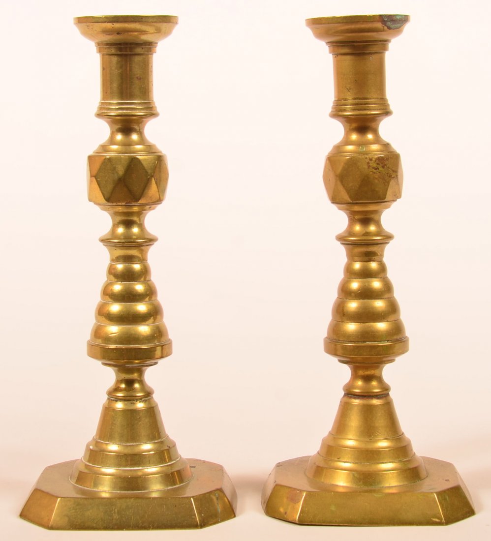 Pair of Antique Brass Candlesticks. (1 of 3)
